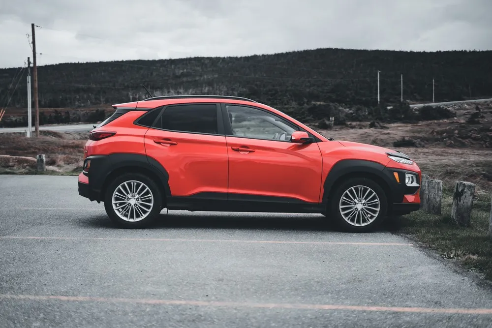 Chevrolet Equinox on a country road
