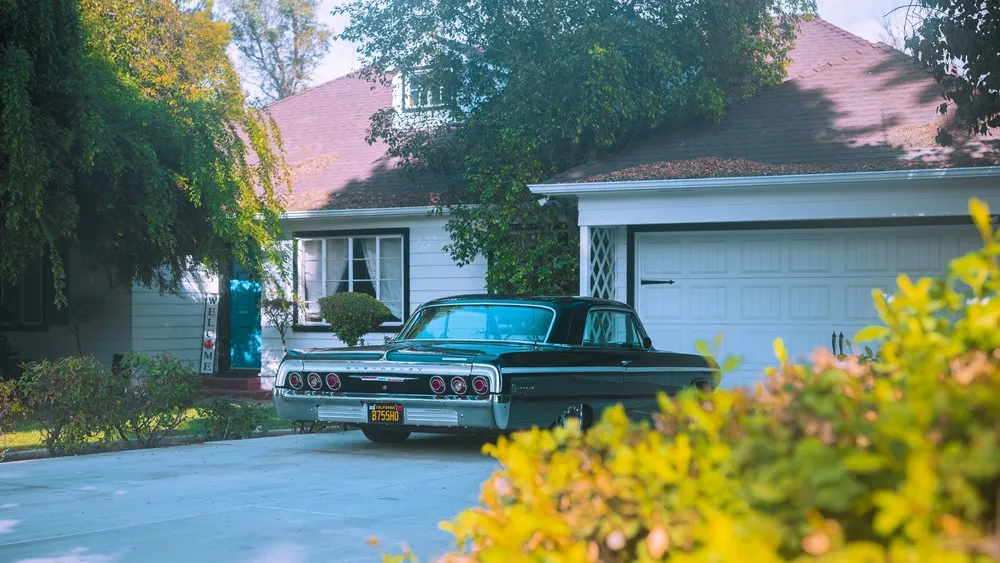 Chevrolet Suburban in a driveway