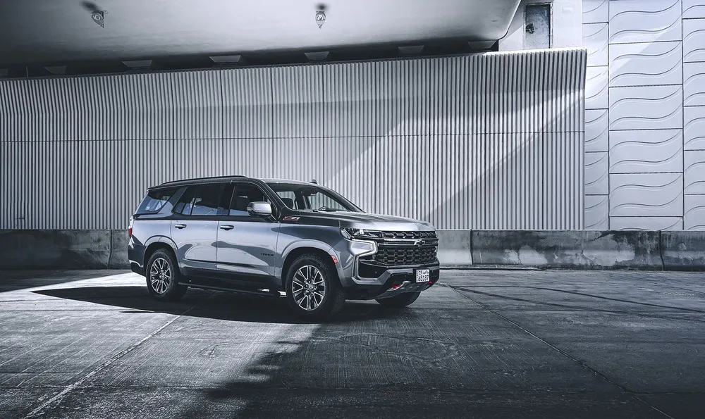 Chevrolet Traverse in a garage
