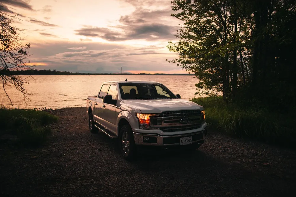 Ford F-150 at sunset