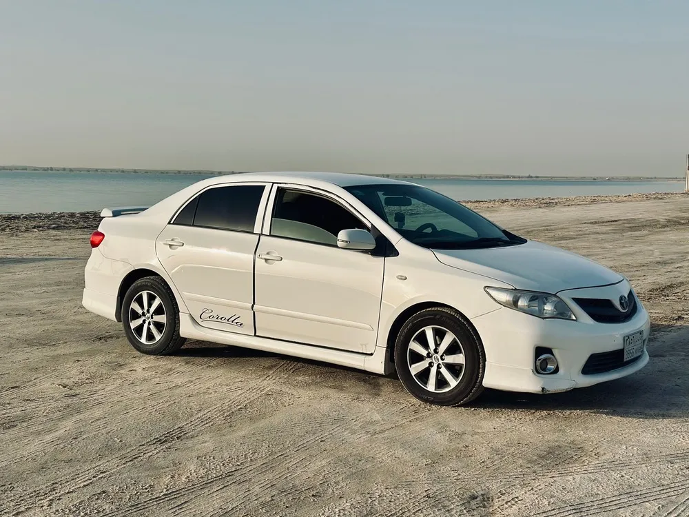 Toyota Corolla by the water