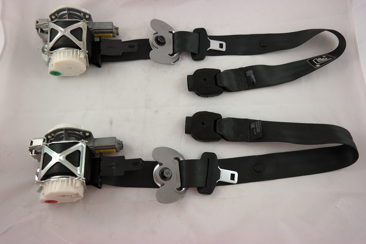 2011-2014 Hyundai Sonata LH & RH Seat Belt Pretensioner, Black with Gray, Genuine OEM