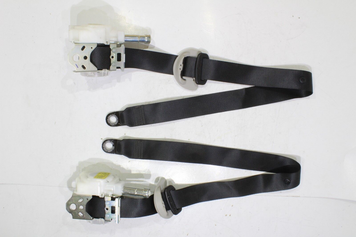 2014-2016 Toyota Corolla LH and RH Seat Belt Pretensioner Set, Black with Gray, Genuine OEM, photo 2
