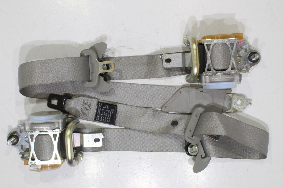 2014-2017 Acura MDX Base LH & RH Seat Belt Pretensioner Set, Gray, Genuine OEM