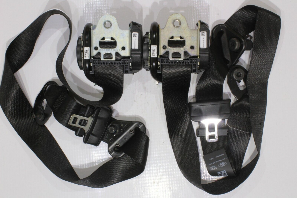 2020 Ford Transit Driver and Passenger Seat Belt Set, Black, Genuine OEM